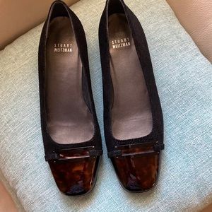 Stuart Weitzman Black Brown Tortoiseshell Shoes 8